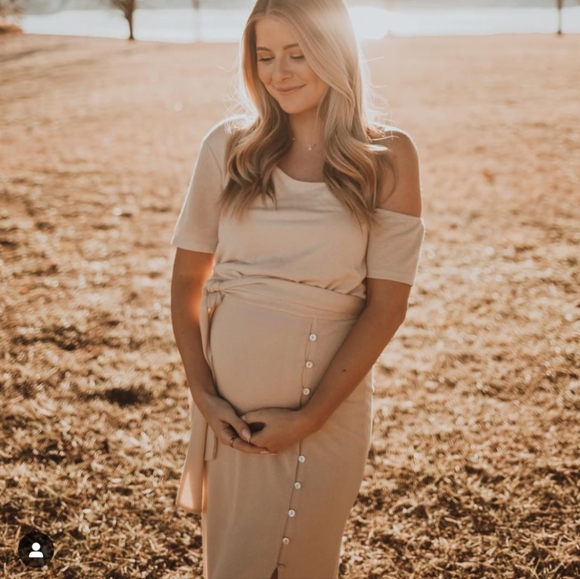 Eden Midi Dress Natural Tan Privacy Please - Picture 3 of 5